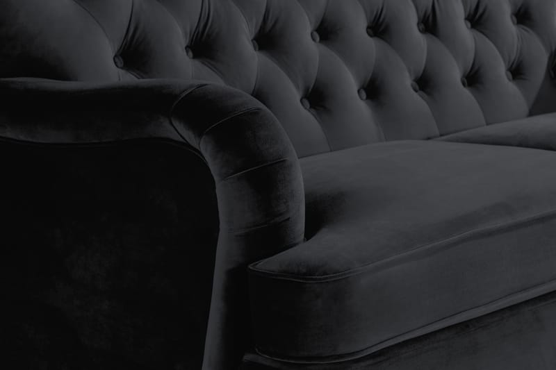 Howard Riviera 2-sits Sammetssoffa - Svart - Products - Möbler - Soffa - Sammetssoffa