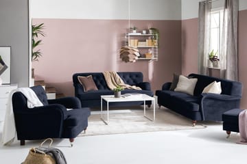 Howard Riviera 3-sits Sammetssoffa - Blå - Products - Möbler - Soffa - 3 sits soffa