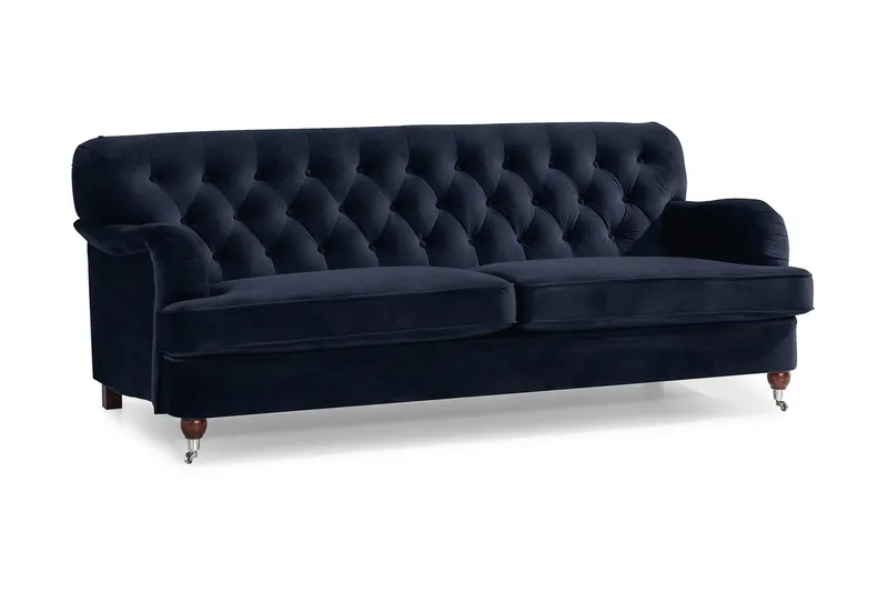 Howard Riviera 3-sits Sammetssoffa - Blå - Products - Möbler - Soffa - 3 sits soffa