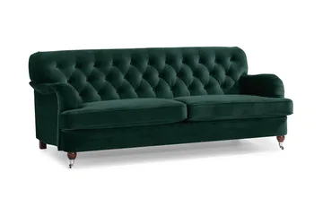 Howard Riviera 3-sits Sammetssoffa - Grön - Products - Möbler - Soffa - 3 sits soffa