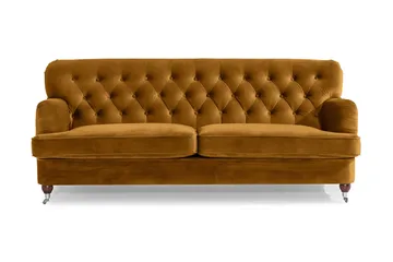 Howard Riviera 3-sits Sammetssoffa - Mörkgul - Products - Möbler - Soffa - 3 sits soffa