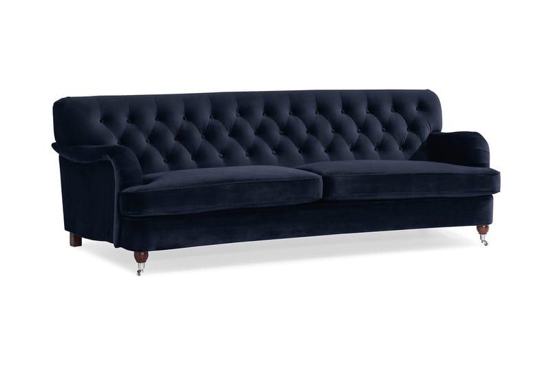 Howard Riviera 3-sits Svängd Sammetssoffa - Blå - Products - Möbler - Soffa - 3 sits soffa