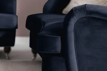 Howard Riviera 3-sits Svängd Sammetssoffa - Blå - Products - Möbler - Soffa - 3 sits soffa