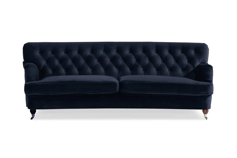 Howard Riviera 3-sits Svängd Sammetssoffa - Blå - Products - Möbler - Soffa - 3 sits soffa