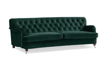 Howard Riviera 3-sits Svängd Sammetssoffa - Grön - Products - Möbler - Soffa - 3 sits soffa