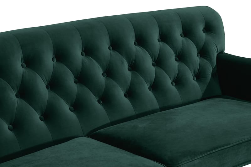 Howard Riviera 3-sits Svängd Sammetssoffa - Grön - Products - Möbler - Soffa - 3 sits soffa