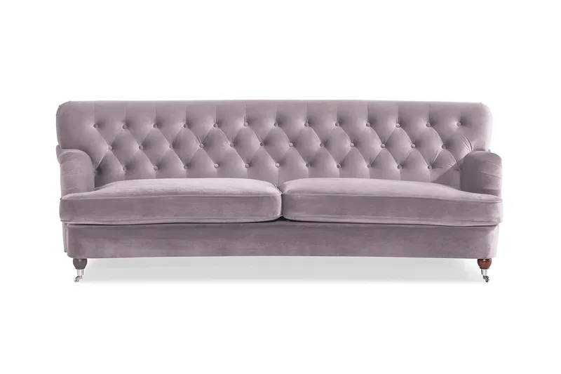 Howard Riviera 3-sits Svängd Sammetssoffa - Lila - Products - Möbler - Soffa - 3 sits soffa