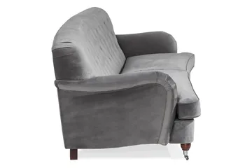 Howard Riviera 3-sits Svängd Sammetssoffa - Ljusgrå - Products - Möbler - Soffa - 3 sits soffa