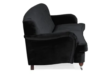 Howard Riviera 3-sits Svängd Sammetssoffa - Svart - Products - Möbler - Soffa - 3 sits soffa