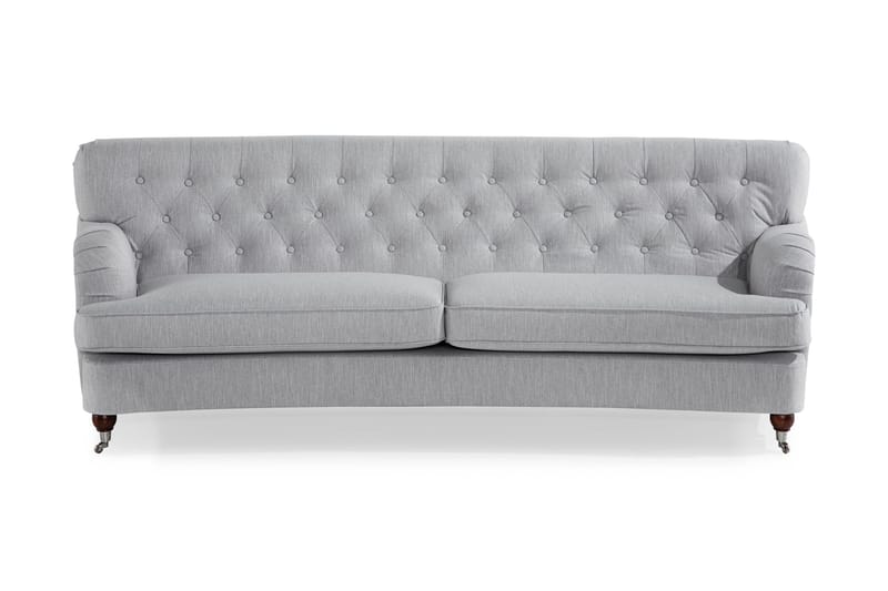 Howard Riviera 3-sits Svängd Tygsoffa - Grå - Products - Möbler - Soffa - 3 sits soffa
