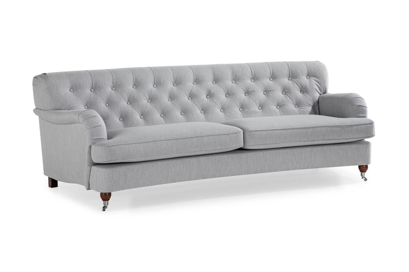 Howard Riviera 3-sits Svängd Tygsoffa - Grå - Products - Möbler - Soffa - 3 sits soffa