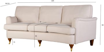 Howard soffa 3-sits beige - Svängd modell - Beige - Products - Möbler - Soffa - Howardsoffa