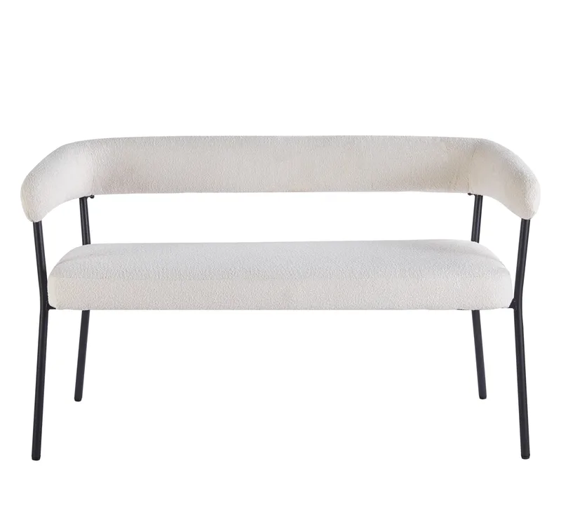 Kökssoffa Wilma i Bouclè - Beige - Products - Möbler - Soffa - Kökssoffa & pinnsoffa