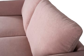 Kingsley 2,5-sits soffa i rosa sammet - Ljusrosa sammet (Letto ljusrosa 1073) - Products - Möbler - Soffa - Sammetssoffa