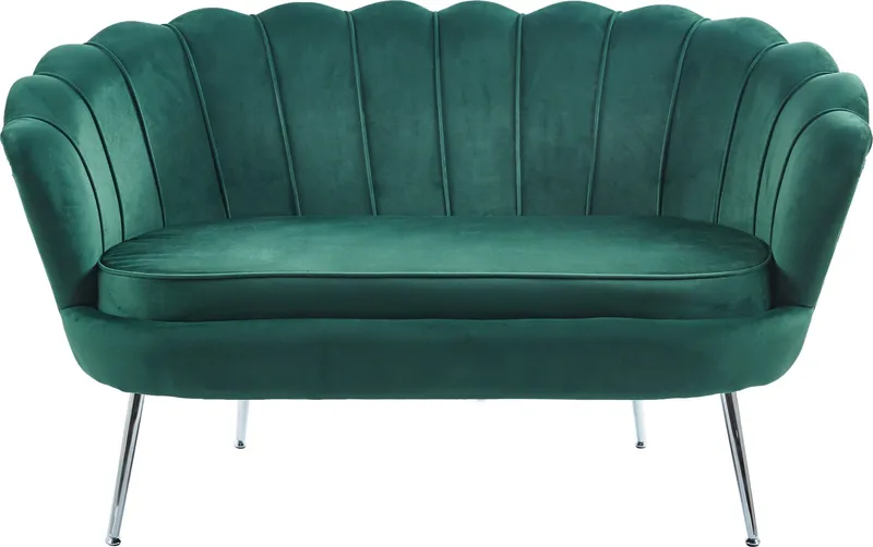 Kingsley 2-sits soffa grön sammet - Grön - Products - Möbler - Soffa - Sammetssoffa