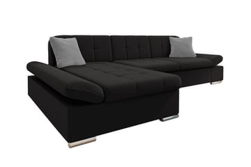 Kintore 3-sits Hörnsoffa Black - Products - Möbler - Soffa - Sammetssoffa