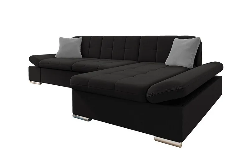 Kintore 3-sits Hörnsoffa Black