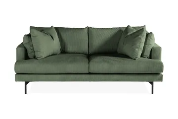 Menard 3-sits Djup Manchestersoffa - Grön - Products - Möbler - Soffa - 3 sits soffa