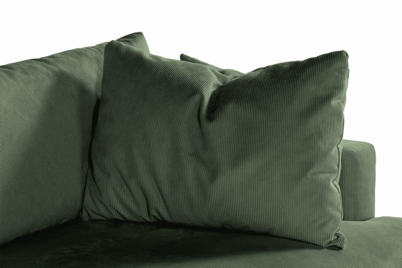 Menard 3-sits Djup Manchestersoffa - Grön - Products - Möbler - Soffa - 3 sits soffa
