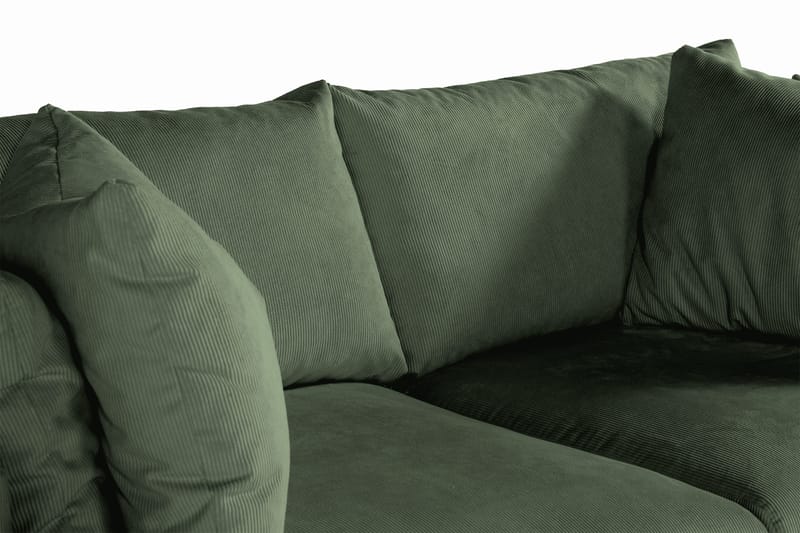 Menard 3-sits Djup Manchestersoffa - Grön - Products - Möbler - Soffa - 3 sits soffa