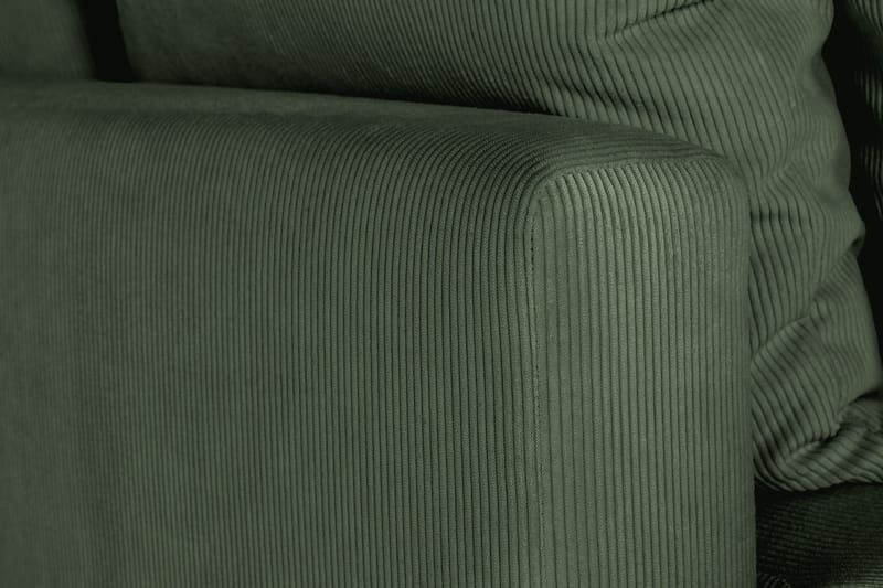 Menard 3-sits Djup Manchestersoffa - Grön - Products - Möbler - Soffa - 3 sits soffa