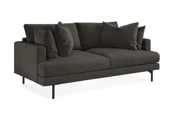 Menard 3-sits Djup Manchestersoffa - Mörkgrå - Products - Möbler - Soffa - 3 sits soffa