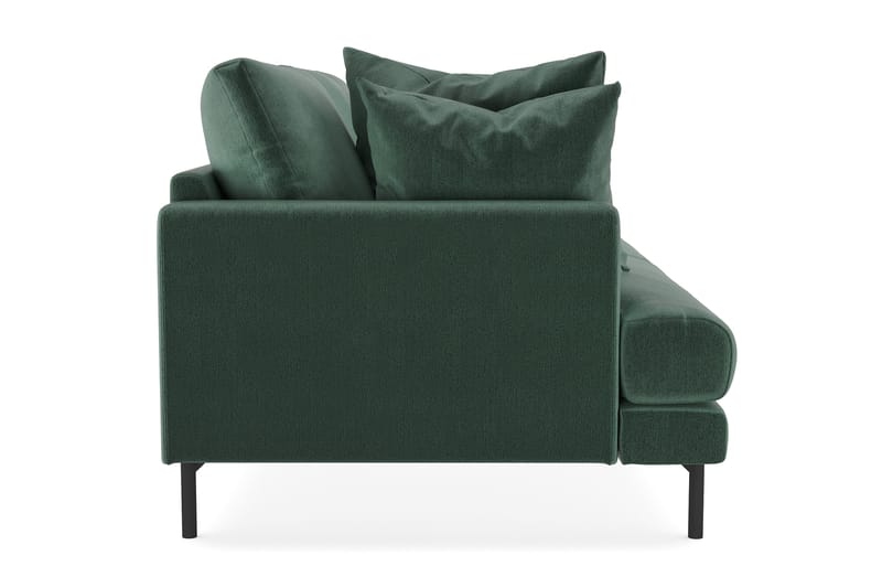 Menard 3-sits Djup Sammetssoffa - Mörkgrön - Products - Möbler - Soffa - 3 sits soffa