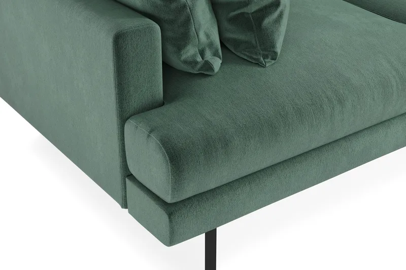 Menard 3-sits Djup Sammetssoffa - Mörkgrön - Products - Möbler - Soffa - 3 sits soffa