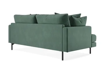 Menard 3-sits Djup Sammetssoffa - Mörkgrön - Products - Möbler - Soffa - 3 sits soffa