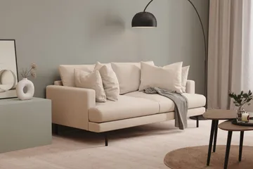 Menard 3-sits Djup Tygsoffa 205 cm bred - Beige - Products - Möbler - Soffa - 3 sits soffa