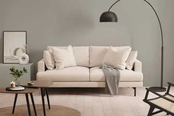 Menard 3-sits Djup Tygsoffa 205 cm bred - Beige - Products - Möbler - Soffa - 3 sits soffa