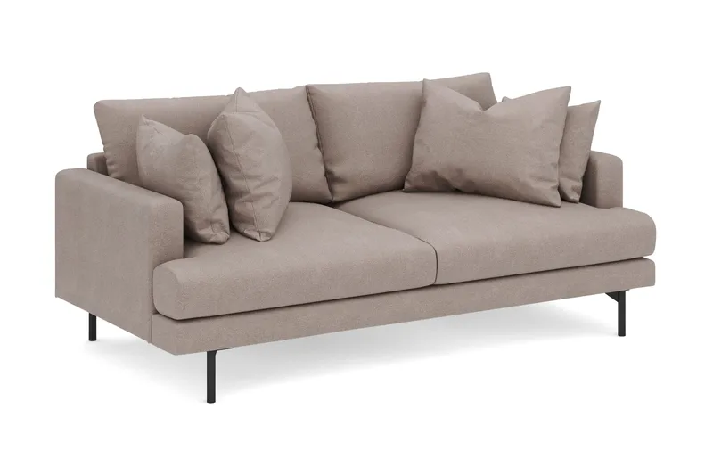 Menard 3-sits Djup Tygsoffa - Brun - Products - Möbler - Soffa - 3 sits soffa