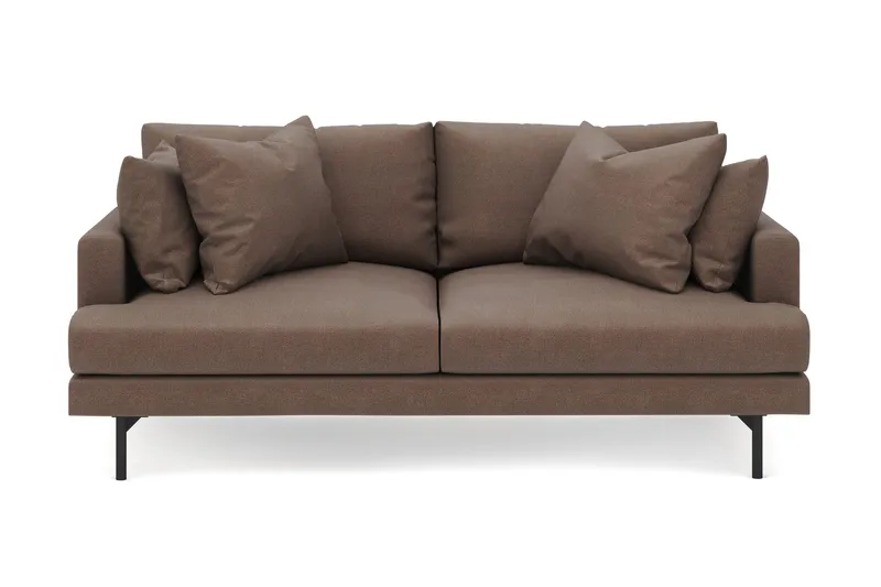 Menard 3-sits Djup Tygsoffa - Brun - Products - Möbler - Soffa - 3 sits soffa