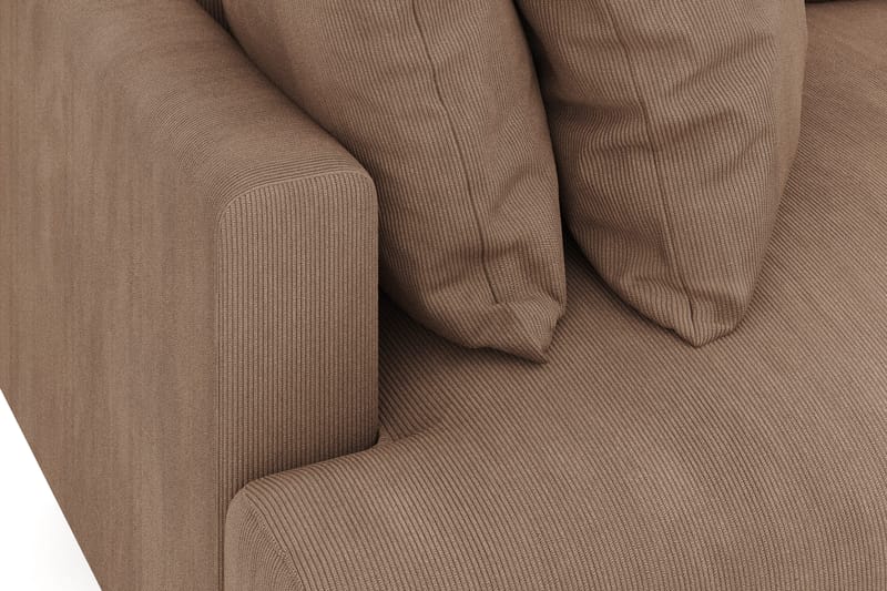 Menard 4-sits Djup Manchestersoffa - Brun - Products - Möbler - Soffa - 4 sits soffa