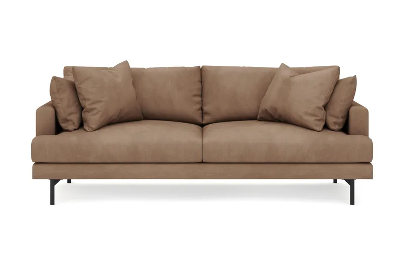 Menard 4-sits Djup Manchestersoffa, Brun