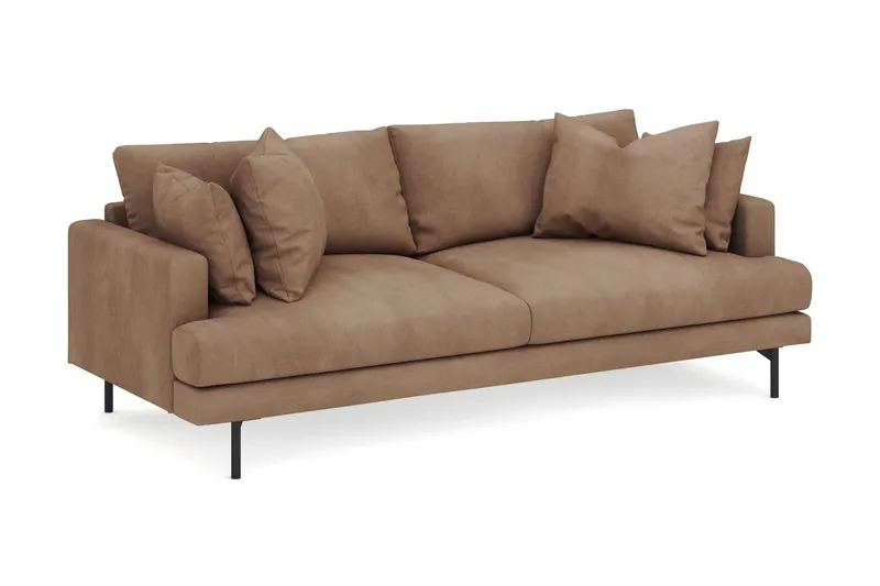Menard 4-sits Djup Manchestersoffa - Brun - Products - Möbler - Soffa - 4 sits soffa