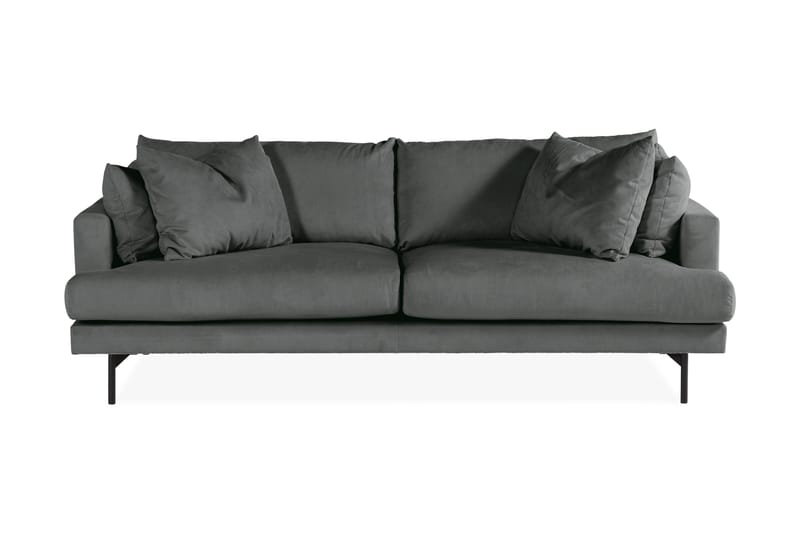 Menard 4-sits Djup Manchestersoffa - Grå - Products - Möbler - Soffa - 4 sits soffa