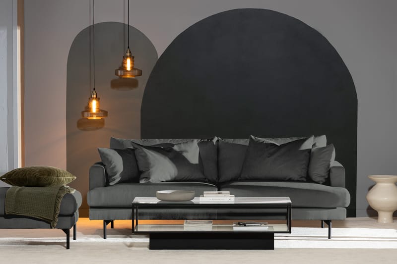 Menard 4-sits Djup Manchestersoffa - Grå - Products - Möbler - Soffa - 4 sits soffa