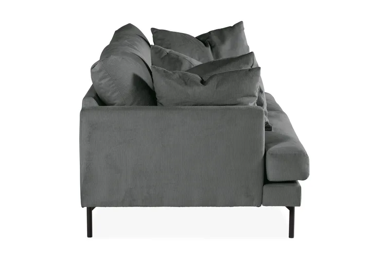 Menard 4-sits Djup Manchestersoffa - Grå - Products - Möbler - Soffa - 4 sits soffa