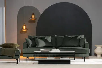 Menard 4-sits Djup Manchestersoffa - Grön - Products - Möbler - Soffa - 4 sits soffa