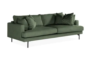 Menard 4-sits Djup Manchestersoffa - Grön - Products - Möbler - Soffa - 4 sits soffa