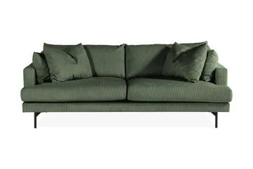 Menard 4-sits Djup Manchestersoffa - Grön - Products - Möbler - Soffa - 4 sits soffa