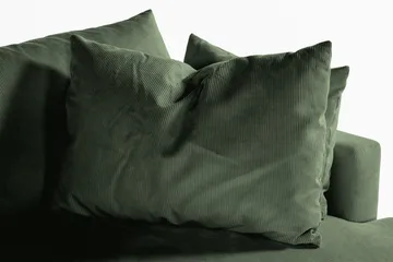 Menard 4-sits Djup Manchestersoffa - Grön - Products - Möbler - Soffa - 4 sits soffa