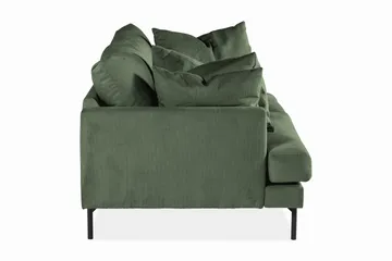 Menard 4-sits Djup Manchestersoffa - Grön - Products - Möbler - Soffa - 4 sits soffa