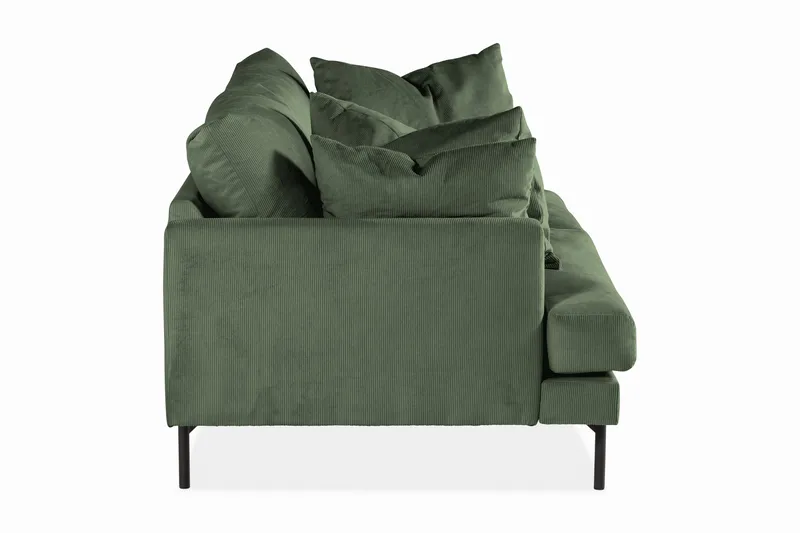 Menard 4-sits Djup Manchestersoffa - Grön - Products - Möbler - Soffa - 4 sits soffa