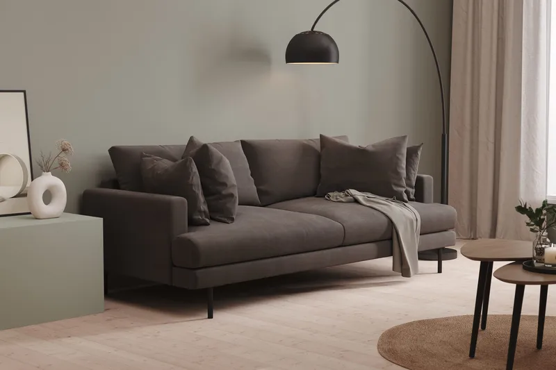 Menard 4-sits Djup Manchestersoffa - Mörkgrå - Products - Möbler - Soffa - 4 sits soffa