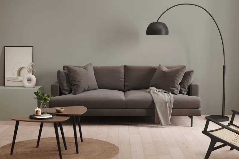 Menard 4-sits Djup Manchestersoffa - Mörkgrå - Products - Möbler - Soffa - 4 sits soffa