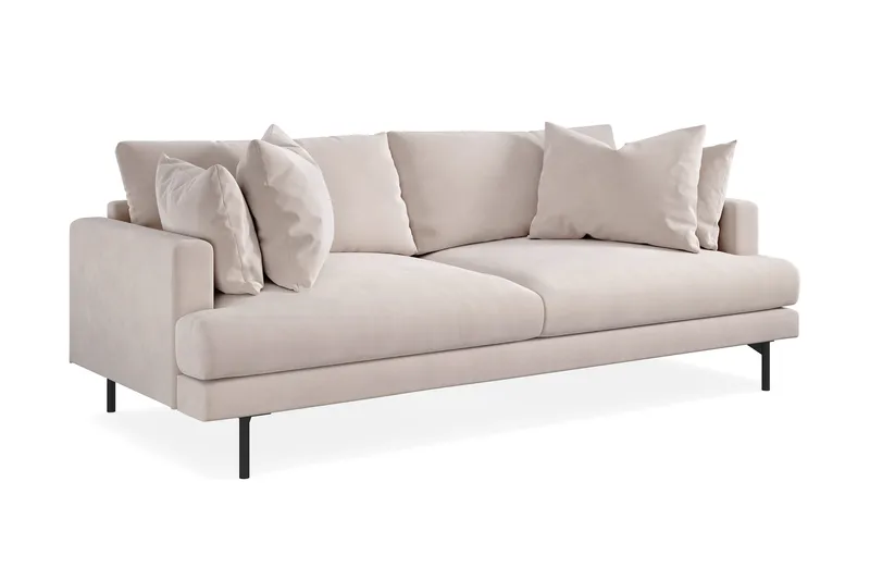 Menard 4-sits Djup Sammetssoffa - Beige - Products - Möbler - Soffa - Sammetssoffa