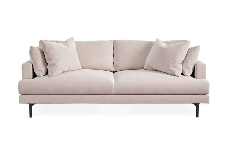 Menard 4-sits Djup Sammetssoffa - Beige - Products - Möbler - Soffa - Sammetssoffa