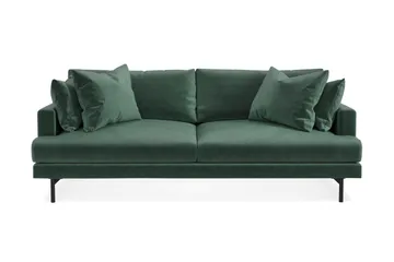 Menard 4-sits Djup Sammetssoffa - Mörkgrön - Products - Möbler - Soffa - Sammetssoffa